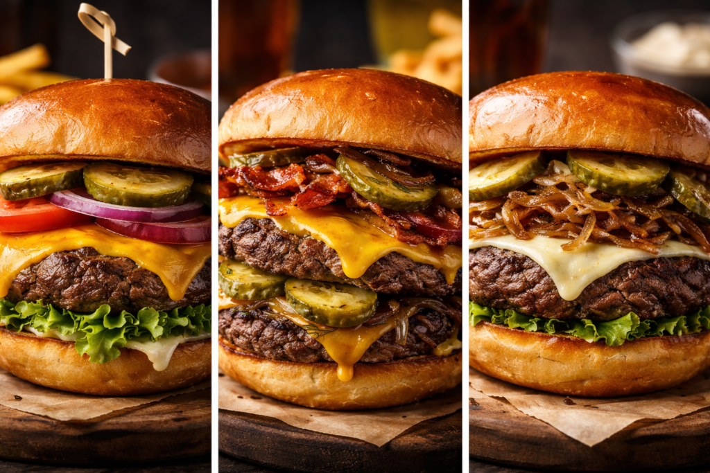 Hand-formed burgers at Carnivores Steakhouse in St. Robert, MO